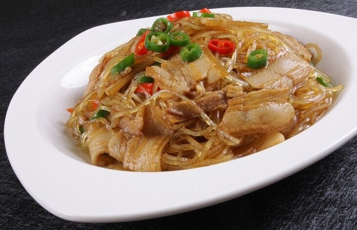 粉条炒肉的做法