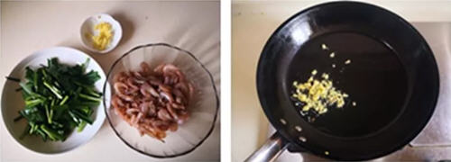 韭菜炒河虾的家常做法，艳红的河虾配上翠绿的韭菜
