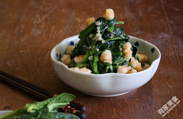 菠菜炒虾仁