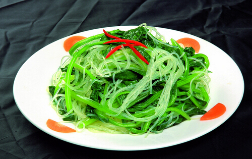 菠菜拌粉丝怎么做