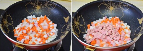 菠萝炒饭 ，菠萝炒饭的家常做法(图文)的做法步骤3