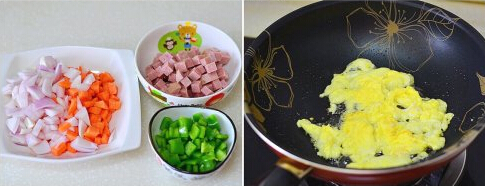 菠萝炒饭 ，菠萝炒饭的家常做法(图文)的做法步骤2