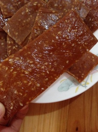 用平底锅做的猪肉脯风味独特，含有丰富的蛋白质