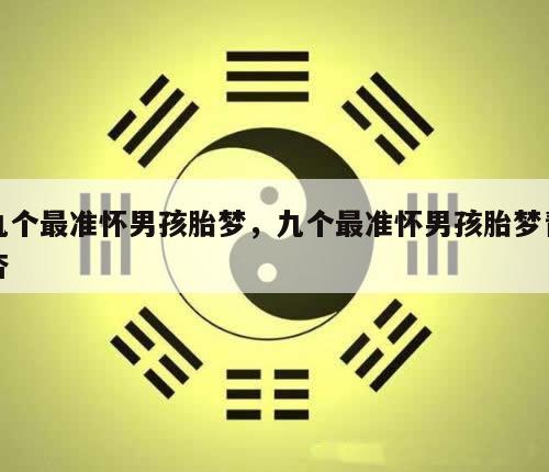 九个最准怀男孩胎梦，九个最准怀男孩胎梦青杏