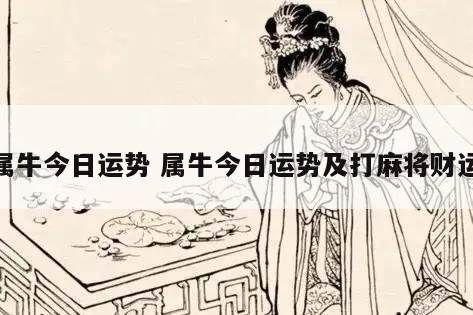 属牛今日运势 属牛今日运势及打麻将财运